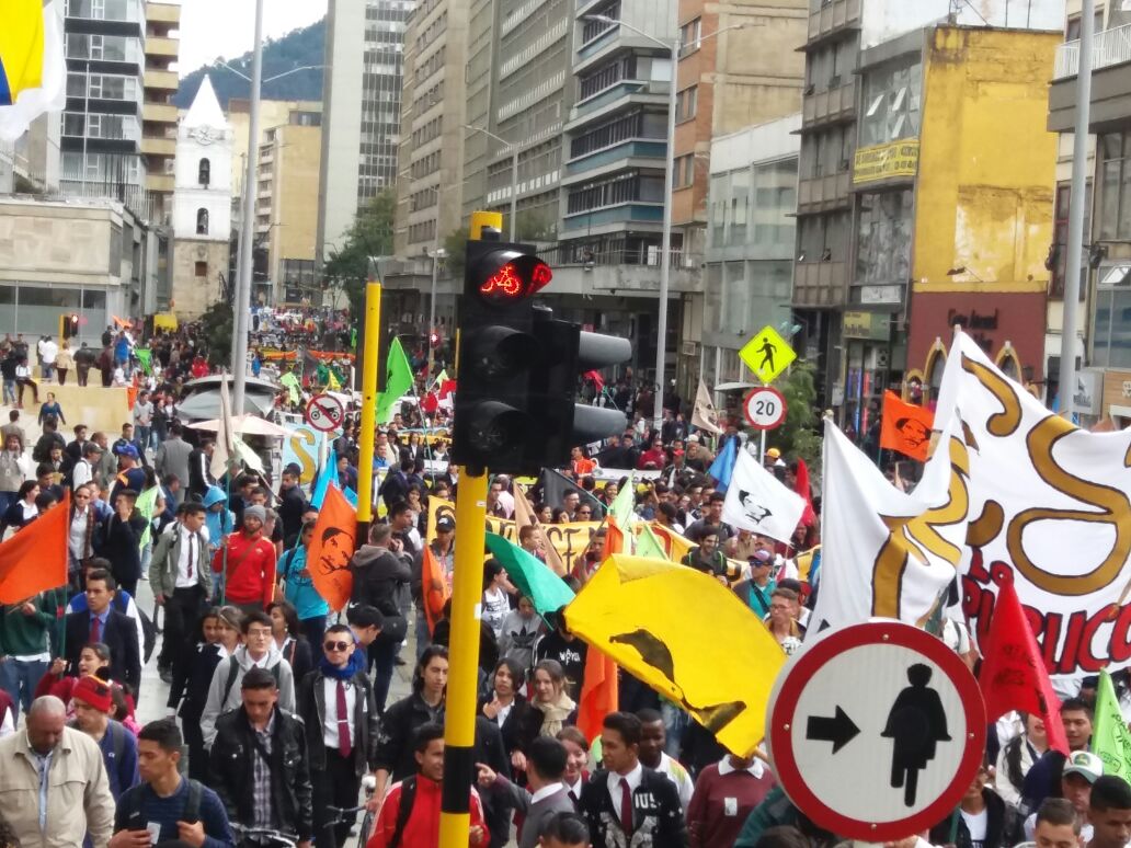 Movilización en Bogotá el 8 de septiembre 