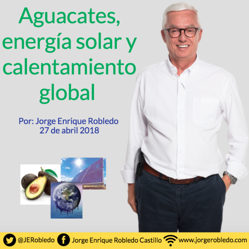 Aguacates, energía solar y calentamiento global