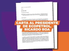 CARTA AL PRESIDENTE DE ECOPETROL, RICARDO ROA Carta al presidente de ecopetrol